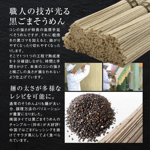 시마바라 수타 소면 검은깨 1000g 일본 국수