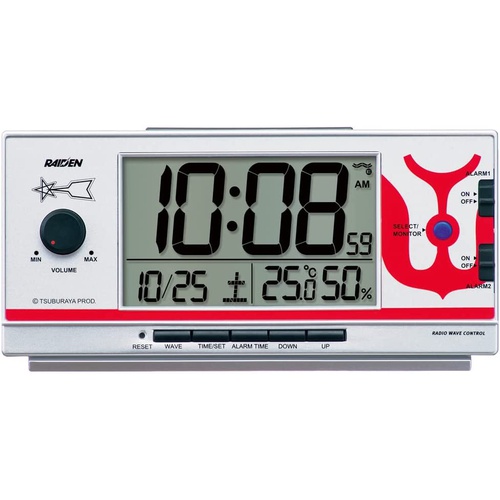  Seiko Clock HOME 알람 시계 전파 디지털 대음량 77×167×57mm 울트라맨 PYXIS