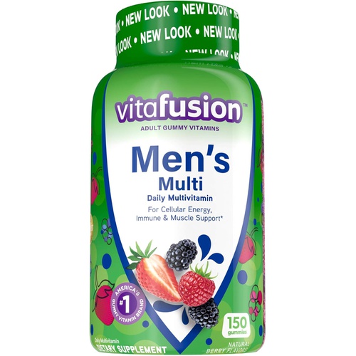  Vita Fusion 남성용 종합 멀티 비타민 내추럴 베리맛 150개입