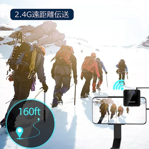  XIAOKOA 무선 2.4G 3.5mm 스마트폰/카메라 외장 마이크 
