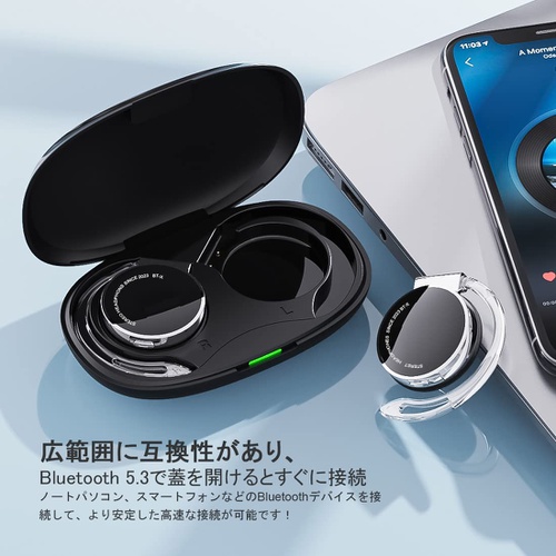  ZOUKAI 귀걸이식 bluetooth5.2 클립 이어폰 듀얼 마이크 ENC 노이즈 리덕션