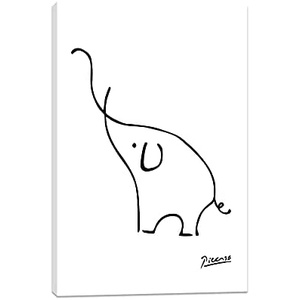 YIOZHAOFH 피카소 일러스트 인테리어 코끼리 그림 30x40cm