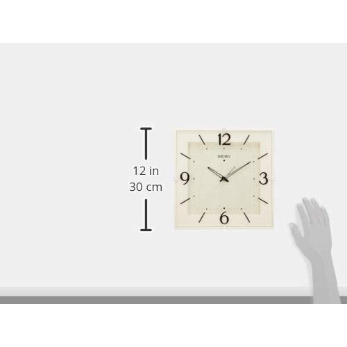  Seiko Clock HOME 시계 전파 아날로그 사각형 KX398ASEIKO