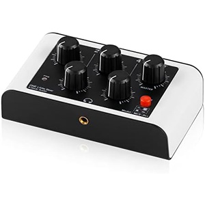 Douk Audio Mini 스테레오 4채널 믹서기 헤드폰 모니터링 클럽 스튜디오 레코딩