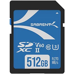 SABRENT SD카드 128GB V60 메모리카드 UHS II PS5·PS4·Macbook 