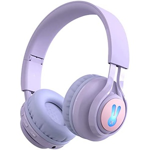 SITOAT 어린이 Bluetooth 헤드폰 85db 음량 제한 청각 보호 무선 유선 양용 LED 라이트