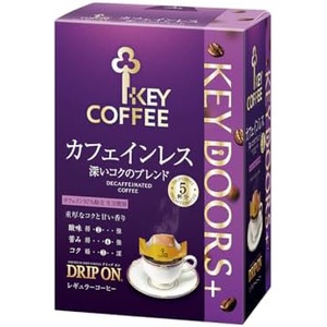 KEY COFFE 드립온 카페인레스 커피 7.5g×5P×5박스