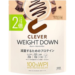 클레버 유청 단백질 WPI100% 웨이트다운 초콜릿 맛 630g 이눌린 유산균 배합