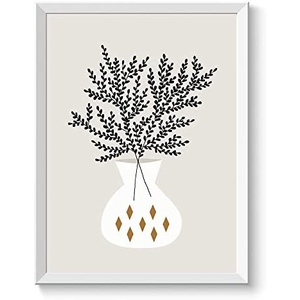 Modern Black and White 아트 포스터  북유럽 나무 꽃 식물 세련 인테리어 프레임 없음