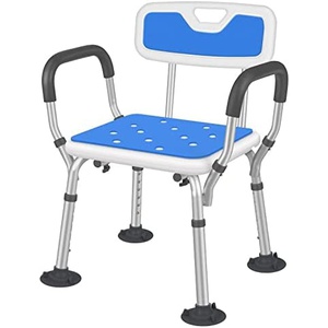 Ayutong 샤워 목욕 의자 6단계 높이 조절 가능 경량 등받이 포함 분리 가능