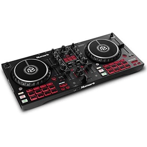 Numark DJ 컨트롤러 2덱터치 센서 탑재 조그 휠 Serato DJ Lite FX 패들 탑재 오디오 인터페이스 내장