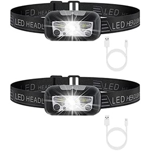 SHINYO 초경량 LED 헤드 라이트 USB 충전식 고휘도 5개 점등 모드 센서 기능 포함