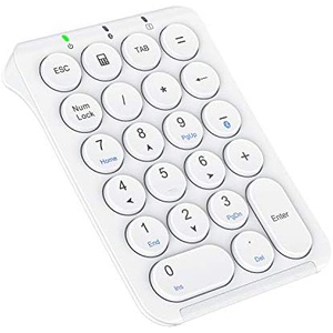 iClever 숫자 패드 Bluetooth type -c 충전식 다기종 지원 Tab 키 포함 초박형 블루투스 숫자 키보드 넘버 패드 Android / Win / iOS 지원 휴대