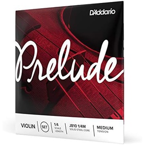 DAdario 바이올린 현 Prelude 세트 J810 1/4M Medium Tension