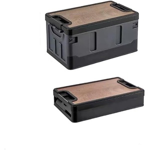 MORISAWA 수납 박스 접이식 컨테이너 대용량 다기능 조립 간단 나무뚜껑포함 