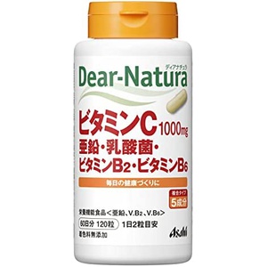 Dear-Natura 비타민C·아연·유산균·비타민B2·비타민B6 120알 보조제 