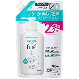 Curel 샴푸 리필용 대용량 760ml 두피 트러블 가려움 케어