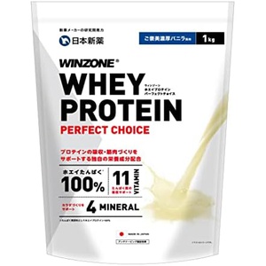 WINZONE 유청 단백질 퍼펙트 초이스 1kg 바닐라 맛 11종 비타민 4종 미네랄 