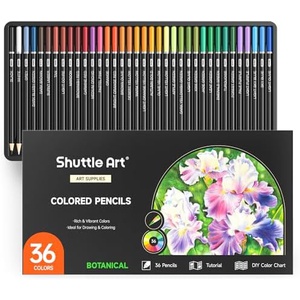 Shuttle Art 색연필 36색세트 그린 계열 컬러펜 보태니컬아트 식물화