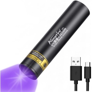 Alonefire SV57 소형 3W 자외선 블랙 라이트 파장 365nm USB 충전식 UV LED 라이트