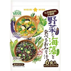 히카리미소 VEGE MISO SOUP 야채와 해초를 먹는 된장국 6식×12봉 일본장국