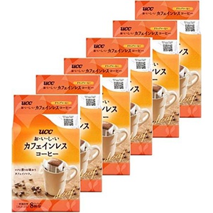UCC 맛있는 카페인리스 커피 드립 커피 8P × 6봉지 디카페인