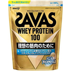 SAVAS 유청 단백질100 바닐라 아이스크림맛 980g 