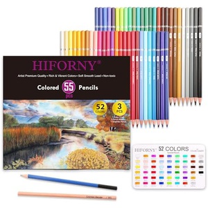 HIFORNY 55개팩 색연필 성인용 색칠 공부용 아티스트 소프트코어