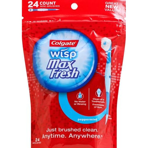  Colgate Wisp Portable Mini Brush Max Fresh Peppermint 24개 휴대 여행용 미니브러쉬