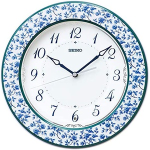 Seiko Clock HOME 인테리어 벽걸이 시계 아날로그 청화무늬 286×49mm KX266L