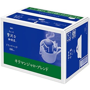 AGF 호화로운 커피점 레귤러 커피 드립팩 킬리만자로 블렌드 100봉