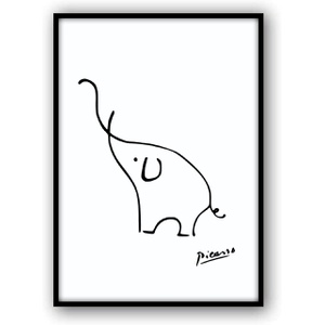 aoipro 피카소 코끼리 그림 A3 사이즈 프래임 없음 인테리어 용품 