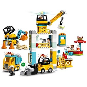 LEGO 듀프로 타워크레인 공사장 탈것 미니 피규어 장난감 10933