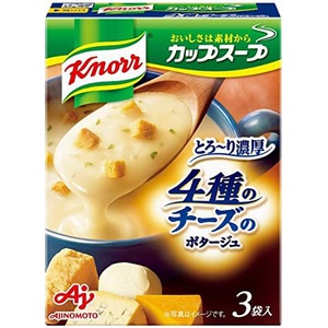 Knorr 4종 치즈의 걸쭉하고 진한 포타주 컵스프 3봉×4박스