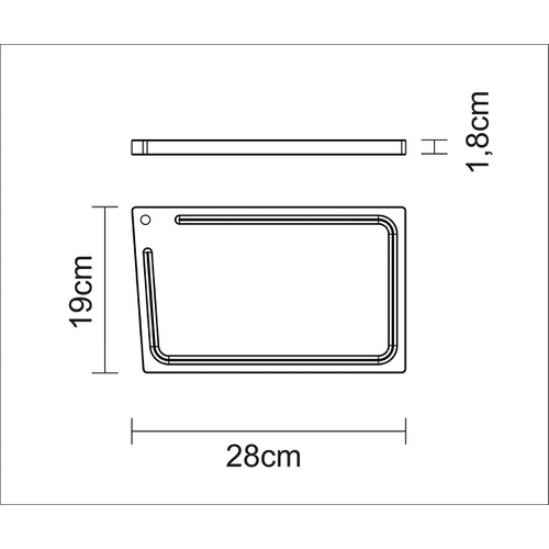  TRAMONTINA 커팅보드 목제 도마 슈라스코 에센셜 28×19cm