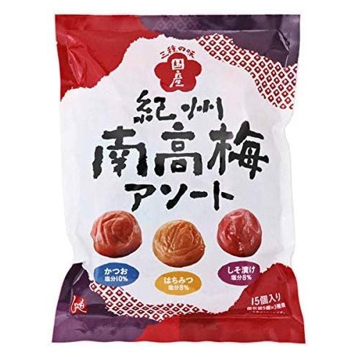  모헤지 키슈우난코우메 가쓰오매실 꿀매실 자소즈케우메 3가지맛 84g 2봉