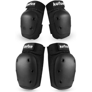 kufun 스케이트 보드 프로텍터 서포터 무릎 팔꿈치 바이크용 세트