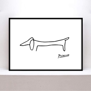 aoipro 피카소 A4사이즈 프레임 세트 강아지 그림 인테리어용품