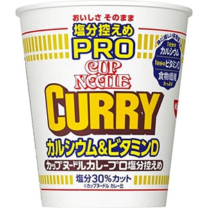 닛신 컵누들 염분을 줄인 PRO 칼슘&비타민D 식이섬유 듬뿍 73g 12개 일본 라면 