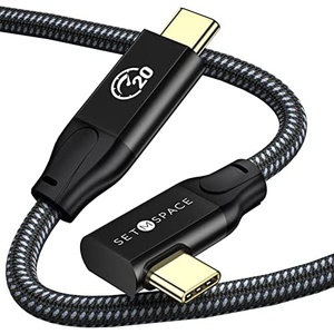 SETMSPACE USB 3.2 C to USB C 케이블 5M Gen 2x2 20Gbps의 데이터 전송 100W PD 충전