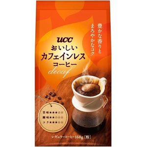 UCC 맛있는 카페인 없는 커피 160g 3개 레귤러 커피 가루