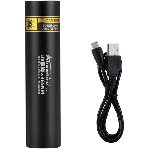 Alonefire SV57 소형 3W 자외선 블랙 라이트 파장 365nm USB 충전식 UV LED 라이트