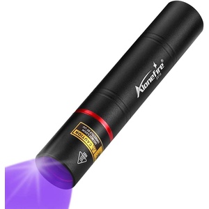 Alonefire SV165W 소형 자외선 블랙 라이트 파장 365nm USB 충전식 UV LED 라이트 