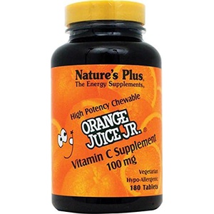 Natures Plus Orange Juice Jr Vitamin C Supplement 100mg 180Tablets