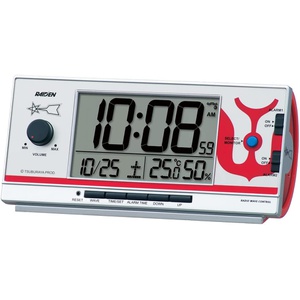 Seiko Clock HOME 알람 시계 전파 디지털 대음량 77×167×57mm 울트라맨 PYXIS