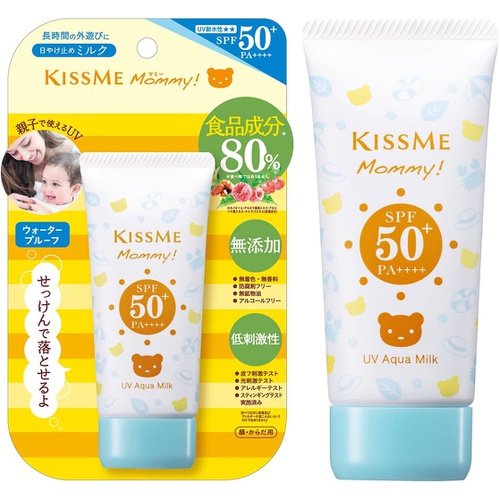  KISSME Mommy 마미 UV 아쿠아 밀크 SPF50+ PA++++  50g 아기 어린이용