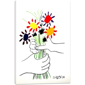 YIOZHAOFH 피카소 우정꽃 포스터 아트 패널 40*60cm 인테리어용품