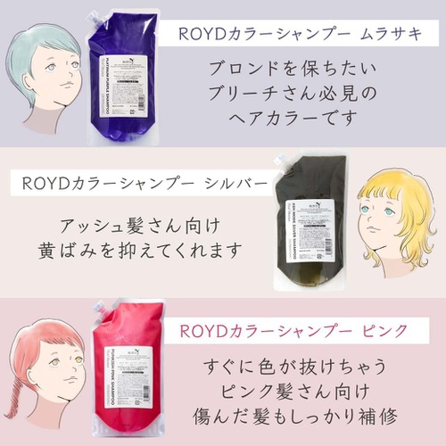  ROYD 컬러 샴푸 실버 리필용 500g 