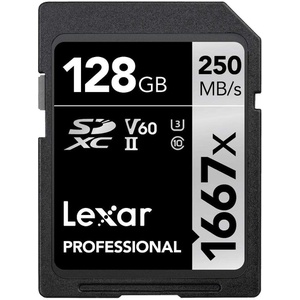 Lexar Live for the Memory 프로페셔널 1667×128GB SDXC UHS II / U3카드
