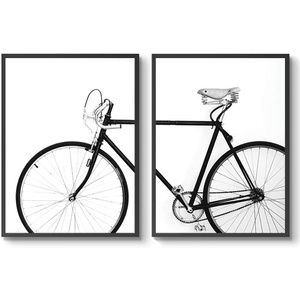 Modern Black and White 아트 포스터 북유럽 멋진 A3 2장 자전거 로드바이크 그림